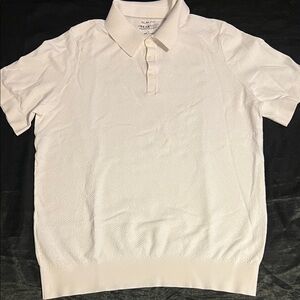Kenneth Cole Crisp White Polo Shirt
